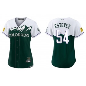 Women's Colorado Rockies Carlos Estevez Green 2022 City Connect Replica Jersey