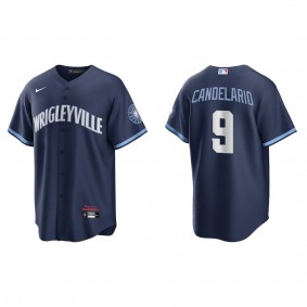 Men's Chicago Cubs Jeimer Candelario Navy City Connect Replica Jersey