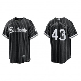 Men's Chicago White Sox Trayce Thompson Black City Connect Replica Jersey