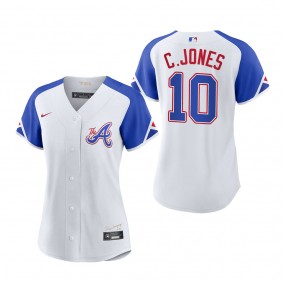 Chipper Jones Women's Atlanta Braves White 2023 City Connect Replica Jersey