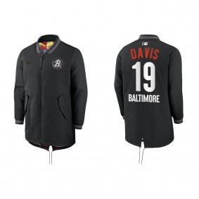 Chris Davis Baltimore Orioles Nike Black 2023 City Connect Authentic Collection Dugout Long Sleeve Full-Zip Jacket