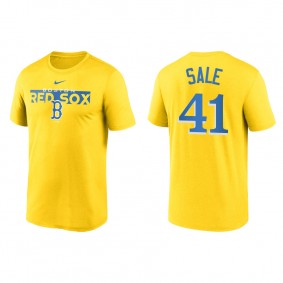 Chris Sale Boston Red Sox 2022 City Connect Legend T-Shirt Yellow