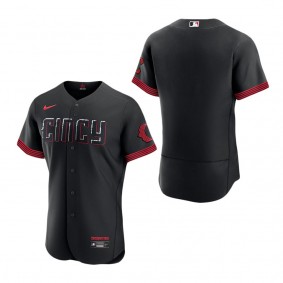 Men's Cincinnati Reds Nike Black 2023 City Connect Authentic Jersey