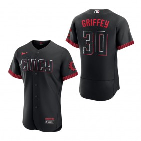 Men's Cincinnati Reds Ken Griffey Jr. Nike Black 2023 City Connect Authentic Player Jersey