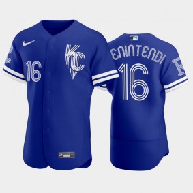 City Connect Royals #16 Andrew Benintendi Authentic Alternate Royal Jersey