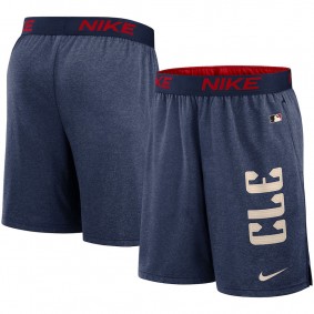 Men's Cleveland Guardians Navy 2024 City Connect Authentic Collection Practice Performance Shorts