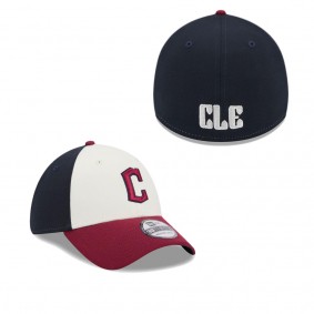 Men's Cleveland Guardians White Red 2024 City Connect 39THIRTY Flex Hat