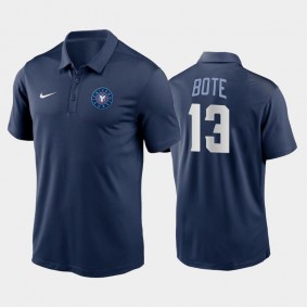 Navy #13 David Bote Chicago Cubs Franchise Men's 2021 City Connect Polo