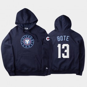 Navy 2021 City Connect Chicago Cubs #13 David Bote Men's Hoodie