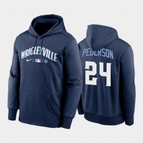 Chicago Cubs Navy 2021 City Connect #24 Joc Pederson Men's Hoodie