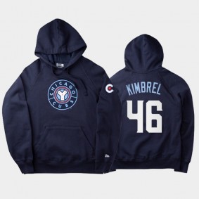 Navy 2021 City Connect Chicago Cubs #46 Craig Kimbrel Men's Hoodie