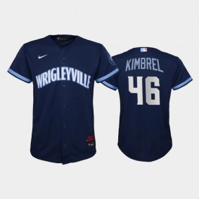 Youth Chicago Cubs Replica 2021 City Connect Navy #46 Craig Kimbrel Jersey