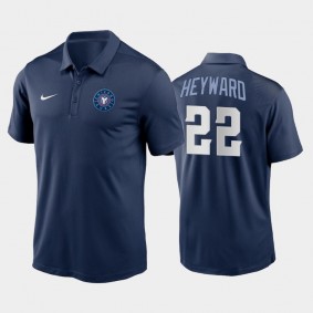 Navy #22 Jason Heyward Chicago Cubs Franchise Men's 2021 City Connect Polo