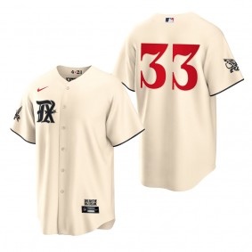 Dane Dunning Texas Rangers Cream 2023 City Connect Replica Jersey