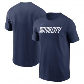 Men's Detroit Tigers Navy 2024 City Connect Wordmark T-Shirt