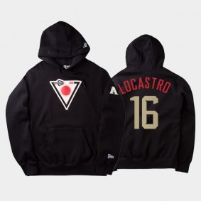 Arizona Diamondbacks Black 2021 City Connect #16 Tim Locastro Men's Hoodie