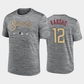 2021 City Connect Arizona Diamondbacks Practice #12 Daulton Varsho T-Shirt Anthracite