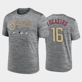 2021 City Connect Arizona Diamondbacks Practice #16 Tim Locastro T-Shirt Anthracite