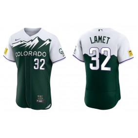 Men's Colorado Rockies Dinelson Lamet Green 2022 City Connect Authentic Jersey