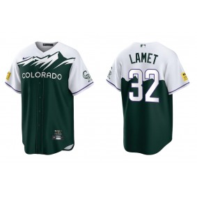 Men's Colorado Rockies Dinelson Lamet Green 2022 City Connect Replica Jersey