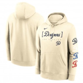 Men's Los Angeles Dodgers Cream 2024 City Connect Club Fleece Pullover Hoodie