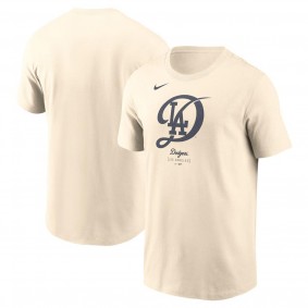 Men's Los Angeles Dodgers Cream 2024 City Connect Logo T-Shirt