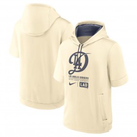 Men's Los Angeles Dodgers Cream 2024 City Connect Short Sleeve Pullover Hoodie