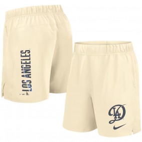 Men's Los Angeles Dodgers Cream 2024 City Connect Woven Victory Performance Shorts