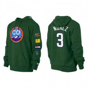 Dom Nunez Colorado Rockies Green 2022 City Connect Pullover Hoodie