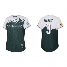 Dom Nunez Youth Colorado Rockies Green 2022 City Connect Replica Jersey