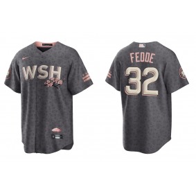 Men's Washington Nationals Erick Fedde Gray 2022 City Connect Replica Jersey