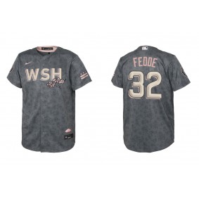 Youth Washington Nationals Erick Fedde Gray 2022 City Connect Replica Jersey