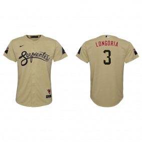 Evan Longoria Youth Arizona Diamondbacks Nike Gold City Connect Replica Jersey