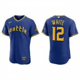 Evan White Seattle Mariners Royal 2023 City Connect Authentic Jersey