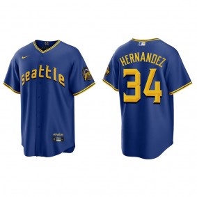 Men's Felix Hernandez Seattle Mariners Royal City Connect Replica Jersey