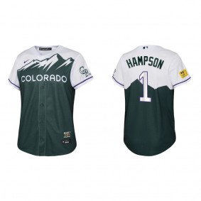 Garrett Hampson Youth Colorado Rockies Green 2022 City Connect Replica Jersey