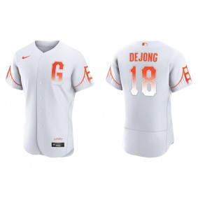 Men's San Francisco Giants Paul DeJong White City Connect Authentic Jersey