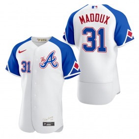 Greg Maddux Atlanta Braves White City Connect Authentic Jersey