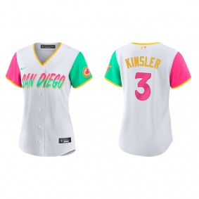 Ian Kinsler Women's San Diego Padres White 2022 City Connect Replica Jersey