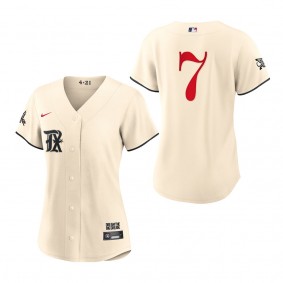 Ivan Rodriguez Women's Texas Rangers Cream 2023 City Connect Replica Jersey