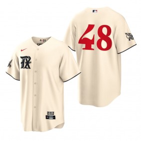 Jacob deGrom Texas Rangers Cream 2023 City Connect Replica Jersey