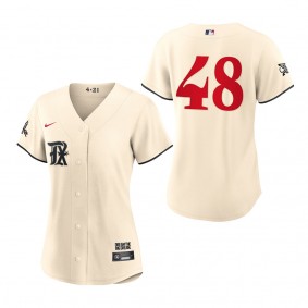 Jacob deGrom Women's Texas Rangers Cream 2023 City Connect Replica Jersey