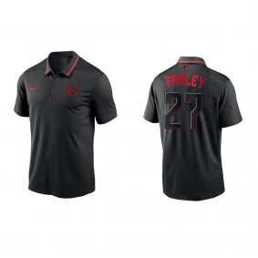 Jake Fraley Cincinnati Reds Nike Black 2023 City Connect Knit Performance Polo