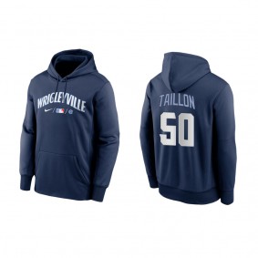 Jameson Taillon Chicago Cubs Nike Navy City Connect Baseball Therma Pullover Hoodie