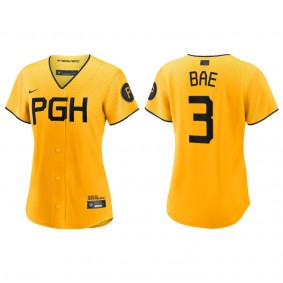 Ji Hwan Bae Women Pittsburgh Pirates Gold 2023 City Connect Replica Jersey