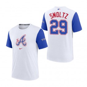 John Smoltz Atlanta Braves White Royal 2023 City Connect Authentic Collection Legend T-Shirt