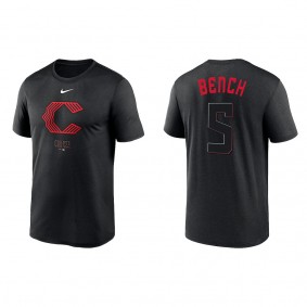 Johnny Bench Cincinnati Reds Nike Black 2023 City Connect Tri-Blend T-Shirt