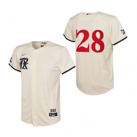 Jonah Heim Youth Texas Rangers Cream 2023 City Connect Replica Jersey