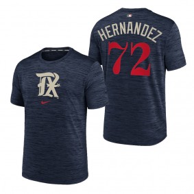 Jonathan Hernandez Texas Rangers Navy 2023 City Connect Velocity Practice Performance T-Shirt