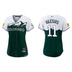 Jose Iglesias Women's Colorado Rockies Green 2022 City Connect Replica Jersey